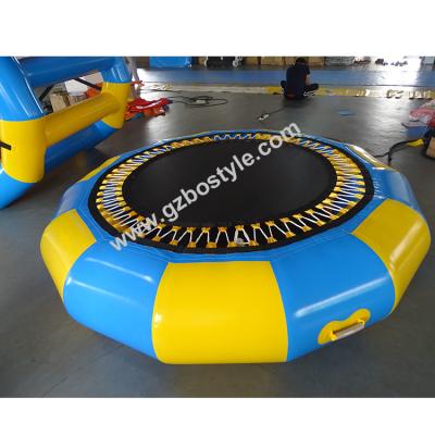 China Plato 0.9mm PVC Tarpaulin PVC Tarpaulin Commercial Inflatable Water Park Game Inflatable Water Trampoline for sale