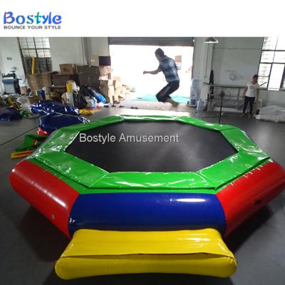 China Funny Amusement Park Water Playing Toys Inflatable Floating Water Trampoline For Adults for sale