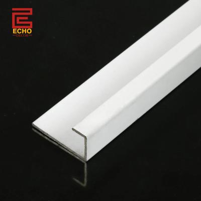 China White Wall Edge Tile Trim Ceramic Metal Tile Border Trim After Tiling for sale