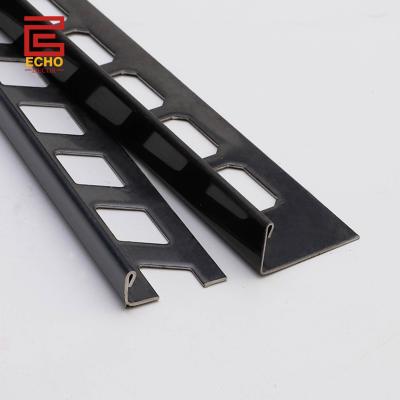 China Sleek Stainless Steel Outside Corner Tile Edge Trim / Curved Tile Edge Trim for sale