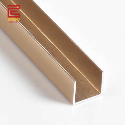 China Homebase U Shape Tile To Tile Trim Aluminum Chrome Edge Tile Trim for sale