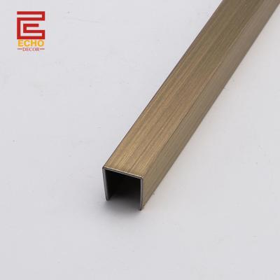 China Metal U Channel Tile Trim Molding Flexible Tile Edge Trim For Countertop Edges for sale