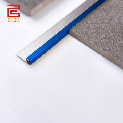 China Decorative Blue Stainless Steel Bullnose Trim Ceramic Wall Tile Edging for sale