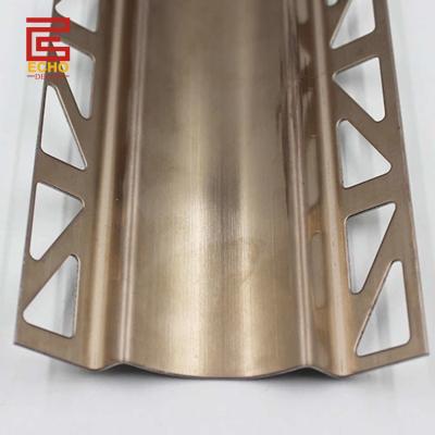 China Decorative Stainless Steel Tile Trim 10mm Wall Tile Internal Corner Bead for sale