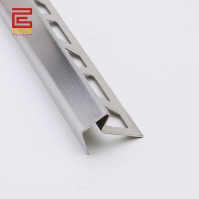 China External Corner Chrome Stainless Steel Tile Trim 45 Degree Tile Edging Strip for sale