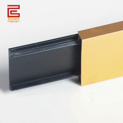 China Quick Install Aluminum U Shaped Tile Trim With Base For Tile Transition Strip for sale