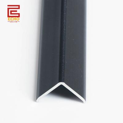 China 15mm Matt Black Outside Corner Tile Trim Aluminum Edge Protection Trim for sale