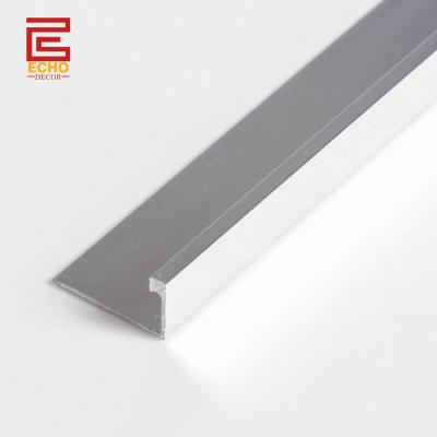 China Silver Aluminum Tile Trim Border 10mm Straight Edge Tile Trim For Tile Porcelain for sale