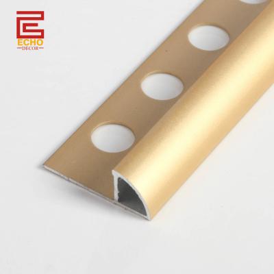 China Decorative Aluminum Tile Trim Quarter Round On Tile Metal Border Tile Edging Trim for sale