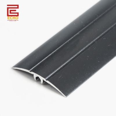 China Satin Black Tile To Wood Floor Transition Strip Laminate Flooring Threshold Strip 4cm for sale