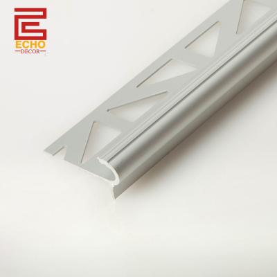 China Metal Bendy Bullnose Stair Edge Trim 12mm Tiled Stair Tread Trim for sale