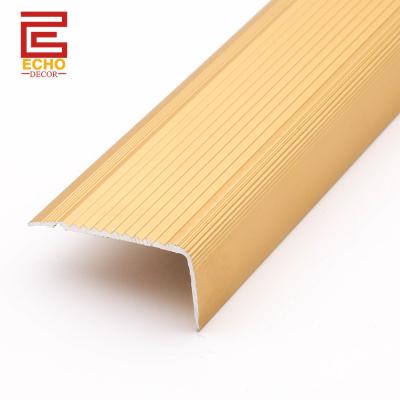 China Anti Slip Stair Nosing Trim Molding L shape Stair Threshold Strips for sale