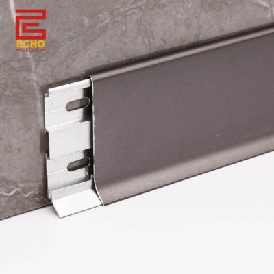 China Aluminium-Skirtenbrett Profile wasserdichte Skirting-Basisbrettdeckel zu verkaufen