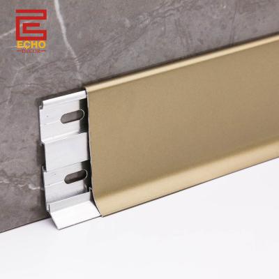 China 60mm Gold Cove Flooring Skirting Boards Trim Profiles Custom for sale