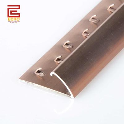 China 3m Aluminum Floor Carpet Trim Floor Edge Trim Metal Capping Customized for sale