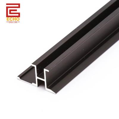 China Black Wall Panel Trim 8mm Aluminium Bathroom Wall Panel Edging for sale