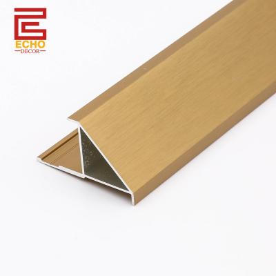 China Matte Gold Wall Panel Corner Trim Molding 10mm Aluminum Outside Corner Trim for sale