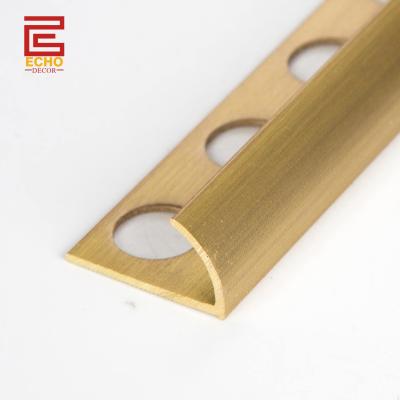 China Dekorative Antike Messing Profil gebürstete Messing Fliesen Trim 10mm zu verkaufen