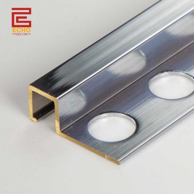 China Brass Outside Corner Profile 12mm Square Tile Edging Strip corrosion resistant for sale