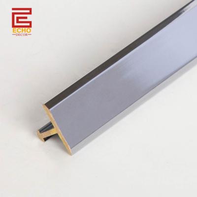 China Custom Chrome Plated Brass Profile T Section Tile Divider Trim for sale