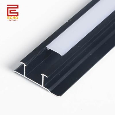 China Flexible Black Aluminium LED Profile 3m For Ceiling Decoration for sale