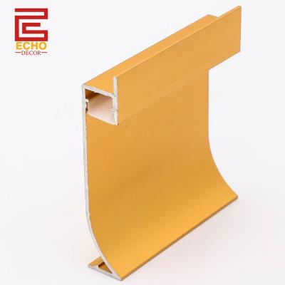 China Customizable Durable Aluminum Skirting Board With LED Channel Mounting LED Profile for sale