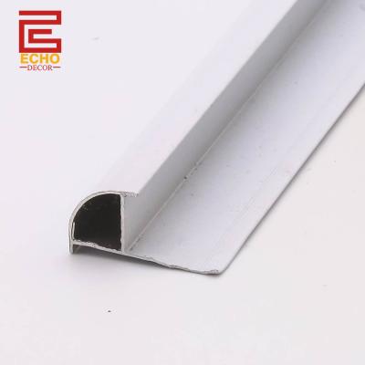 China Waterproof Aluminum Silver Edge Tile Trim 10mm Shower Bathroom Wall Tile Border Trim for sale