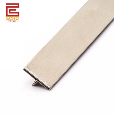 China 304 Stainless Steel Tile Trim T Shape For Cabinet Decoration for sale