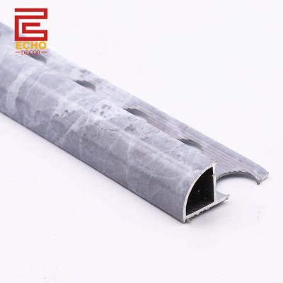 China Morden Grey Stone Round Aluminum Tile Trim Wall Tile Molding for sale