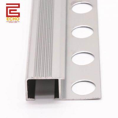 China Anti Slip Square External Stair Nosing Trim Step Nosing Aluminium for sale