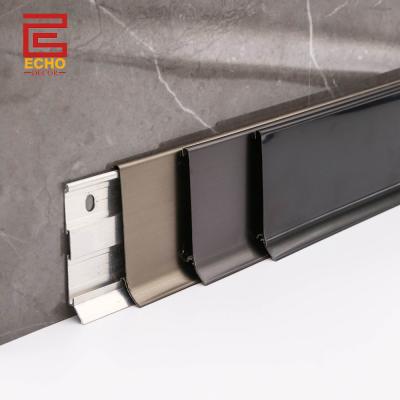 China Vinnige stap 100mm Modern Skirting Board Profiel Australië Voor Wanden Te koop