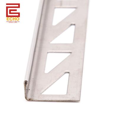 China Metal Silver Edge Tile Trim Floor Ceramic Tile End Trim Profiles for sale