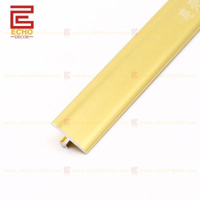 China Anodised Aluminum Tile Trim T Channel Tile Edging Strip For Tiles for sale