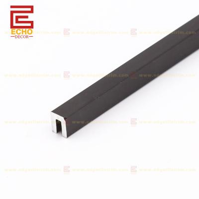 China Black Aluminum Tile Trim Backsplash Wall Tile Border strips 15mm for sale