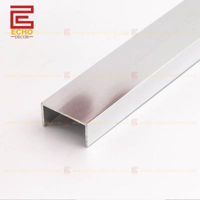 China U Profile  Aluminum Tile Trim Tile Border Edging Transition Strip for sale