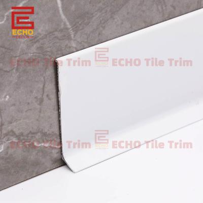 China Self Adhesive White Skirting Board Profiles Cover Trim Flooring for sale