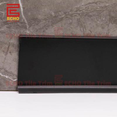 China Morden Skirting Board Profiles Black Interior Baseboard Trim Flat for sale