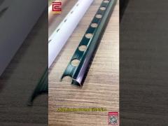 Aluminum Anodized Silver Outside Corner Trim Bullnose Edge Tile Trim