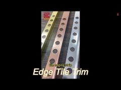 10mm aluminium straight edge tile trim minimalist polished chrome edging strip