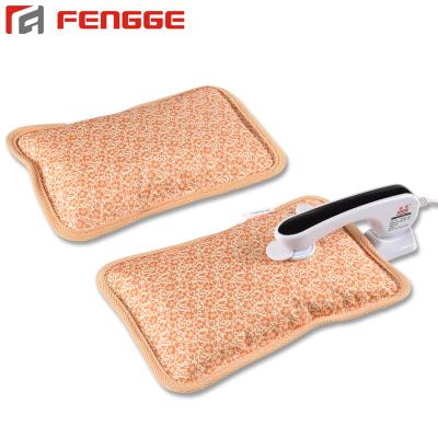 China Printed Fabric Pillow Shape Electric Heated Warm Packing Hand Warmer Rechargeable Hot Water Bag for sale