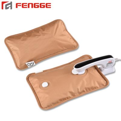 China Fabric Hand Printed Fabric Pillow Warmer Rechargeable Heater Bag Electric Hot Water Bottle for sale