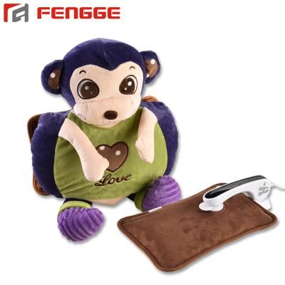 China Rechargeable FLANNEL Hand Warmer Heat Pack Electric Hot Water Bag With Plush Toy for sale