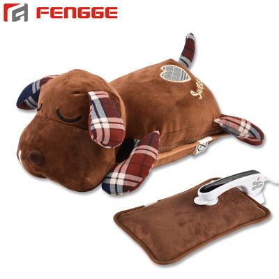 China FLANNEL Rechargeable Hand Warmer Electric Hot Water Heating Bag with Plush Toy for sale