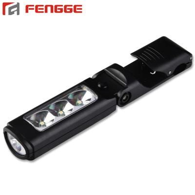 China Plastic Folding LED Torch Light LED Bendable Plastic Foldable Work Lamp Magnetic Flexible Flashlight with Clamp and Magnet for sale