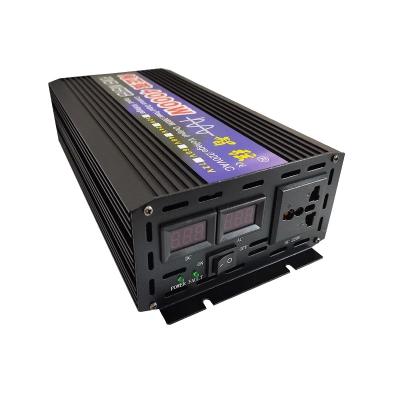 China Car Solar Inverters With LED Pure Sine Wave Inverter 2000W 3000W 4000W Power DC 12V 24V 48V 60V AT 220V AC Voltage 50/60HZ 227*150*75mm for sale