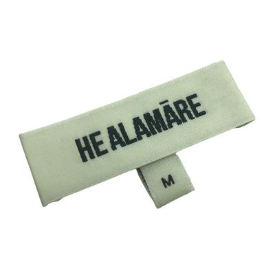 China Sustainable Apparel Logo Designs Brand Label Maker Woven Apparel Neck Tag Labels For Crafts for sale