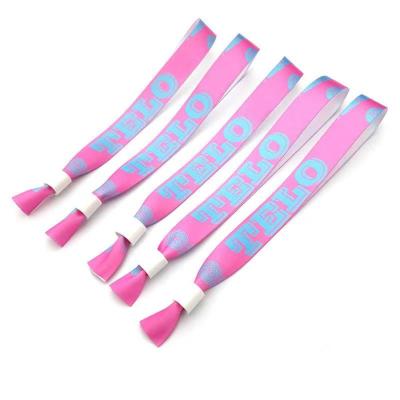 China Colorful printed fabric sublimation heat transfer festival fabric wristbands for festivals or music events for sale