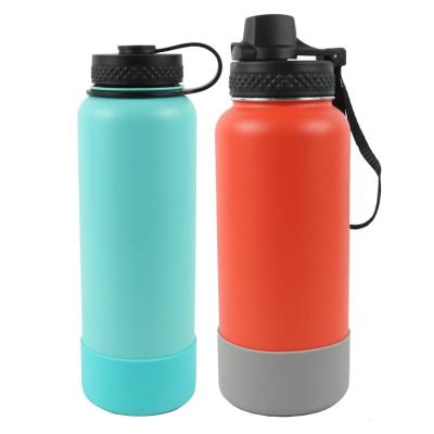 China 32oz 40oz 50oz 64oz Sustainable Water Bottle Double Wall Insulated Stainless Steel Water Bottle With Straw Lid for sale