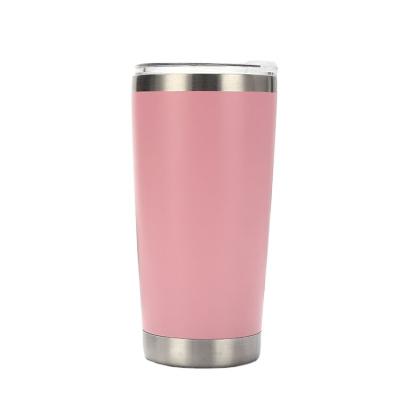 China Viable 20 Ounce Regular Tumbler With Lid Stainless Steel Travel Mug Double Wall Car Tumbler for sale