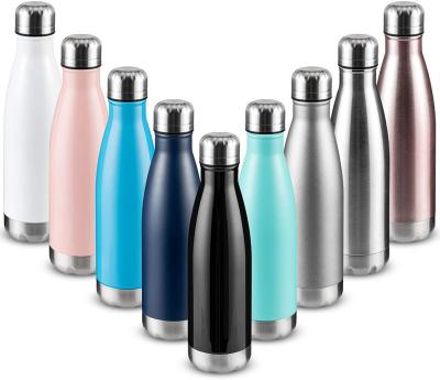 China Sustainable Hot Sale Double Walled Vacuum Sports Drink Cola Shaped Stainless Steel Water Bottles With Lid for sale